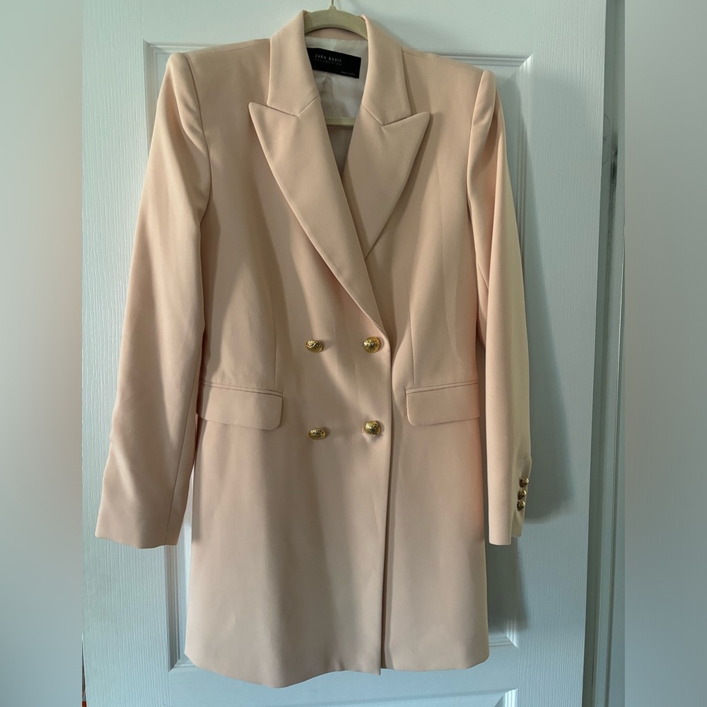 Zara long pink blazer